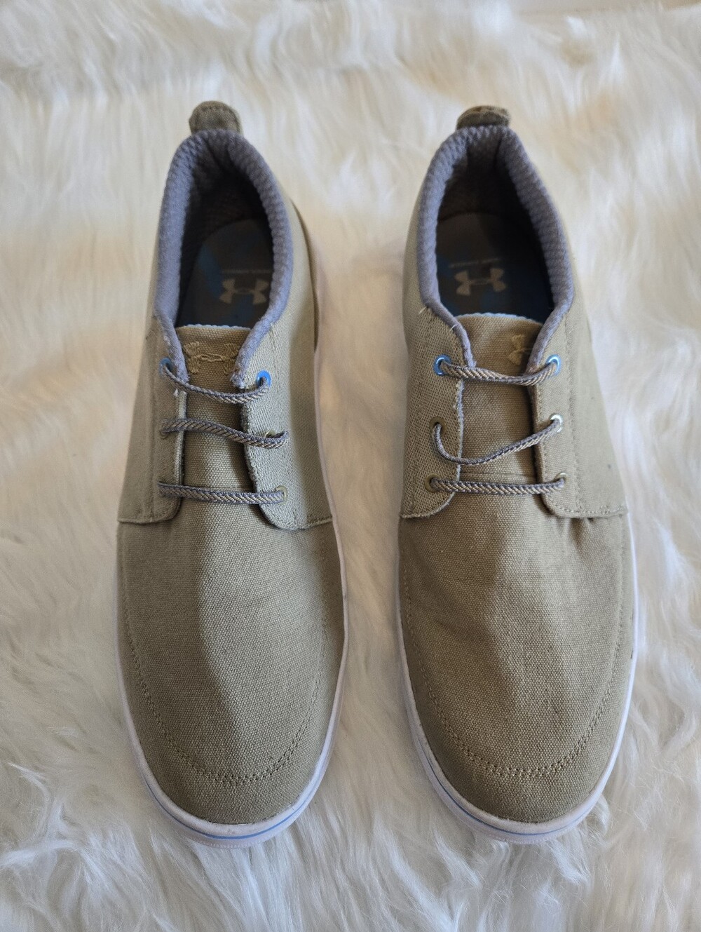 Under Armour Men's Canvas Casual Sneakers Khaki-Green Shoes Size 13